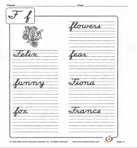 The Letter F in Cursive