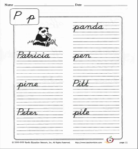 The Letter P in Cursive