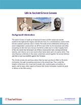 Life in Greece Background Information Cover Image