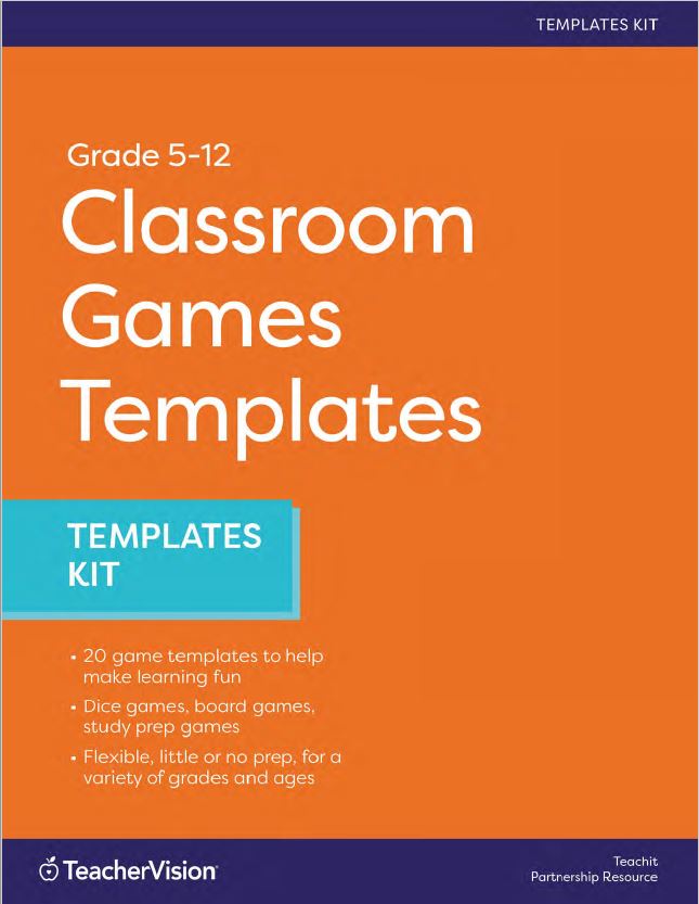 Classroom Games Templates Kit for Grades 5-12