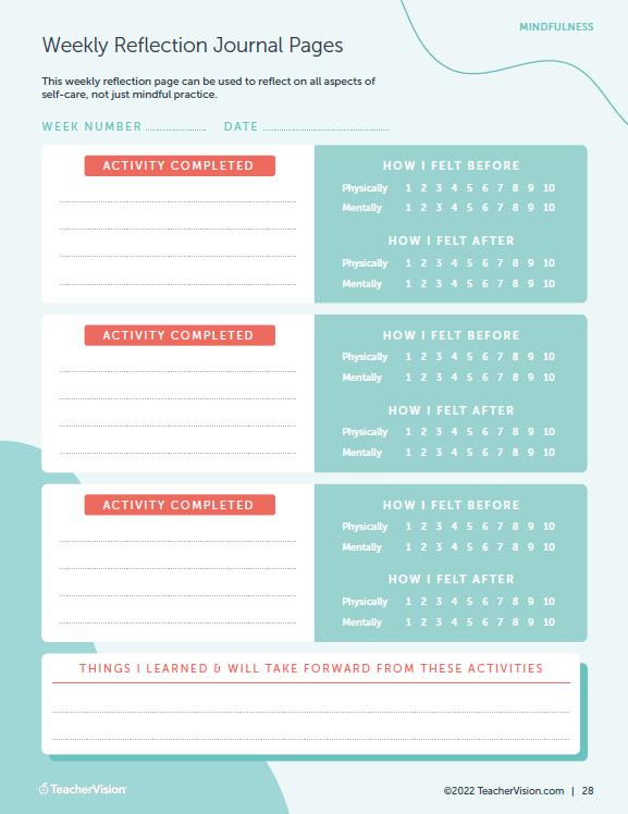 Weekly Reflection Journal