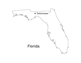 Florida State Map with Capital
