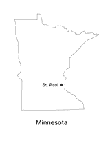 Minnesota State Map with Capital