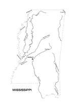 Mississippi State Map with Physiography