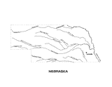 Nebraska State Map with Physiography