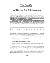 The Family: A Theme for All Seasons