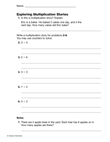 Exploring Multiplication Stories