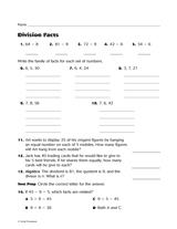 Division Facts Practice
