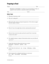 Preparing to Read