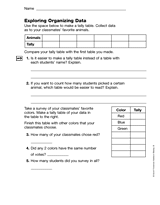 Exploring Organizing Data (Gr. 3)