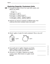 Exploring Capacity: Customary Units (Gr. 3)