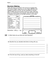 Kilograms and Grams: Decision Making Skills (Gr. 3)