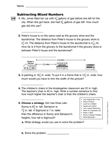 Subtracting Mixed Numbers (Gr. 5)