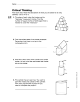 Solids and Measurement: Critical Thinking (Gr. 6)