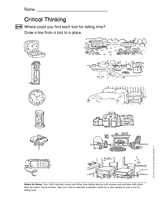 Telling Time: Critical Thinking (Gr. 1)