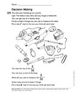 Measurement: Decision Making (Gr. 1)