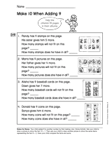 Make Ten When Adding Nine (Gr. 2)