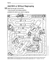Add With or Without Regrouping (Gr. 2)