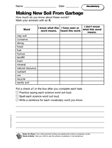 Materials of the Earth: Vocabulary