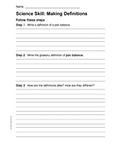 Science Skill: Making Definitions (Gr. 2)
