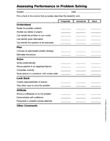 Assessing Performance in Problem Solving 2