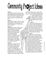 Kindergarten Community Project Ideas