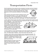 Learn About Transportation Firsts