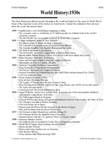 World History: 1930s