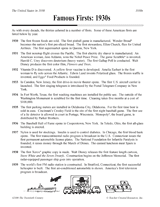 Famous Firsts: 1930s