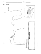 Map of North Dakota