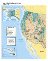 Physical Map of the United States