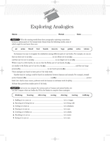 Exploring Analogies Vocabulary Lesson
