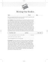 Moving Our Bodies Vocabulary Lesson