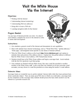 Visit the White House via the Internet