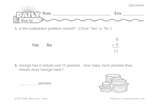 Math Warm-Up 73 for Gr. 1 & 2: Operations