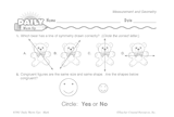 Math Warm-Up 121 for Gr. 3 & 4: Measurement & Geometry