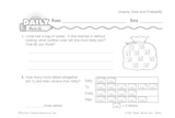 Math Warm-Up 159 for Gr. 3 & 4: Graphs, Data & Probability