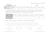 Math Warm-Up 233 for Gr. 3 & 4: Algebra, Patterns & Functions