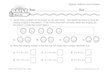 Math Warm-Up 234 for Gr. 3 & 4: Algebra, Patterns & Functions