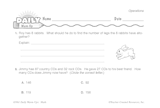 Math Warm-Up 73 for Gr. 3 & 4: Operations