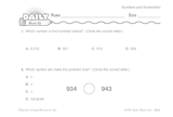 Math Warm-Up 8 for Gr. 3 & 4: Numbers and Numeration