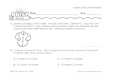 Math Warm-Up 183 for Gr. 3 & 4: Graphs, Data & Probability
