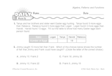 Math Warm-Up 257 for Gr. 3 & 4: Algebra, Patterns & Functions