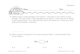 Math Warm-Up 85 for Gr. 3 & 4: Operations