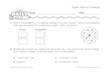 Math Warm-Up 177 for Gr. 5 & 6: Graphs, Data & Probability
