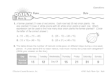 Math Warm-Up 71 for Gr. 5 & 6: Operations
