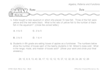 Math Warm-Up 256 for Gr. 5 & 6: Algebra, Patterns & Functions