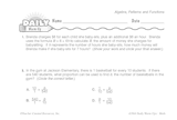 Math Warm-Up 257 for Gr. 5 & 6: Algebra, Patterns & Functions