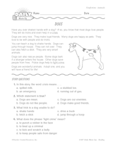 Dogs Reading Warm-Up