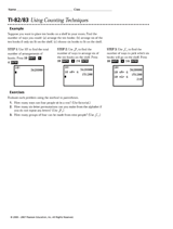 TI-82/83 Using Counting Techniques
